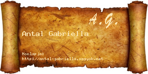 Antal Gabriella névjegykártya